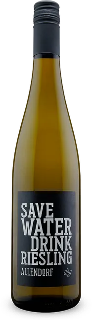 save WATER drink RIESLING dry 2025